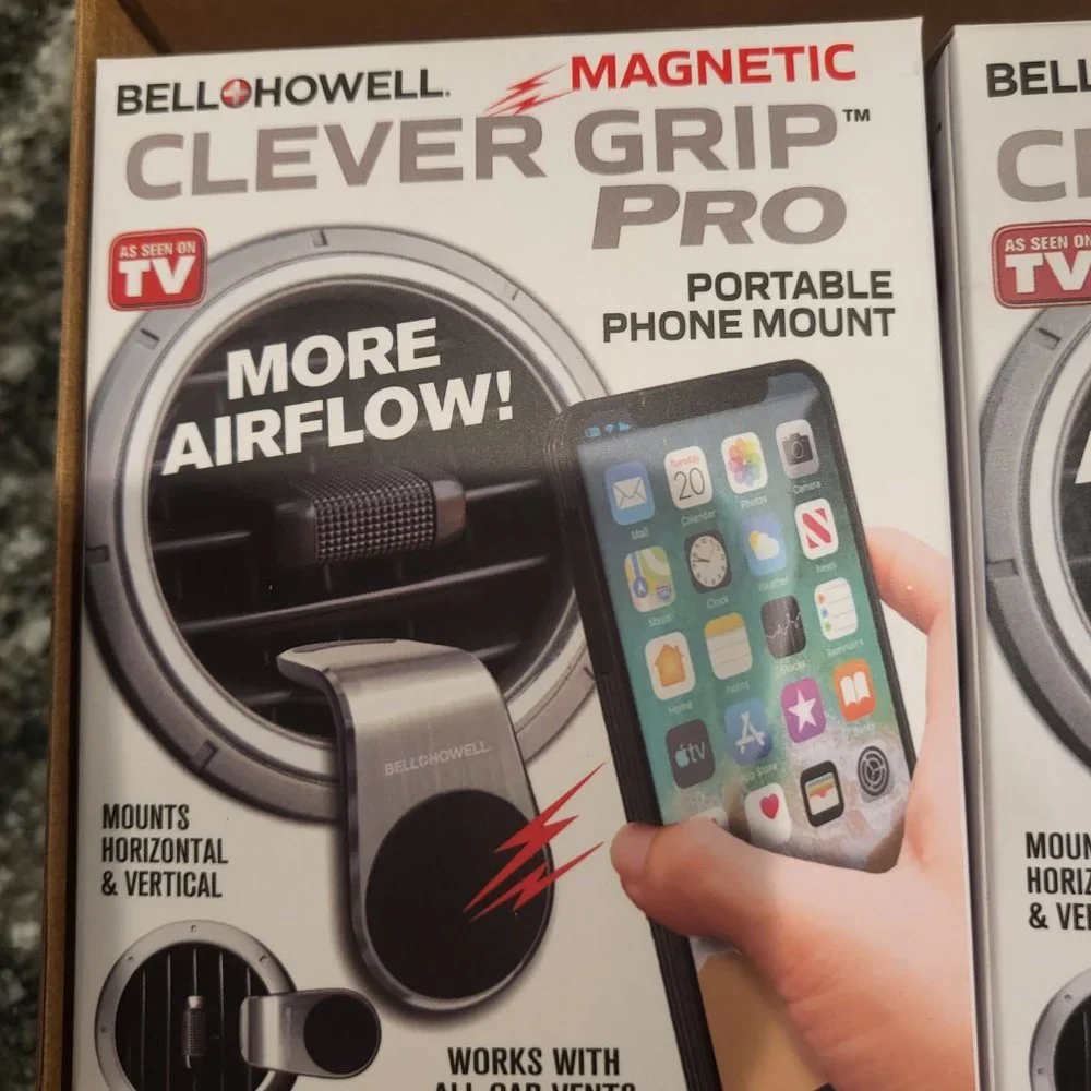 Bell Howell Clever Grip Pro, Magnetic Portable Phone holder 4 PACK! NEW!